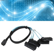 JUNMPER2R Mini SAS HDD Cable, High Speed 12Gbps SFF 8643 to 4 SAS 29P Cable, durable 50cm/1.6ft SFF 