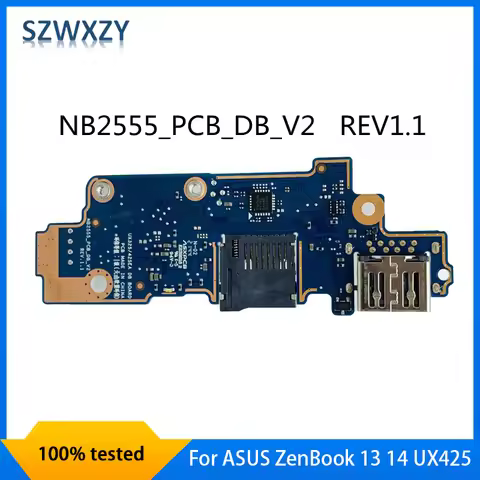 For ASUS ZenBook 13 14 UX425 UX425EA UX325 UX325EA USB Card Reader IO Board NB2555_PCB_DB_V2 REV1.1 