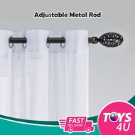 25MM Adjustable Rod up to 200cm/300cm Metal Rod Batang Langsir Extendable Curtain Rod Set