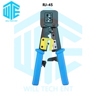 RJ45 Crimper, Crimping tool for Passthrough/ Passthru RJ45 Connector Network Cable Crimping Tool
