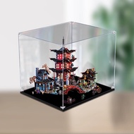 Transparent Acrylic Display Box For Lego 70751 Ninja Series Empty Temple Display Case Dustproof Cove