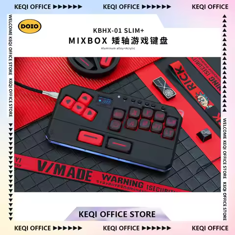 DOIO KBHX-01 SLIM Wired Mini Keyboard Upgradable Wireless Keyboard Aluminum Alloy Game Keyboards PS5