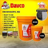 SYK DAVCO K10 SOVACRYL 102 (5kg/20kg) Construction Tools Membrane Waterproofing Roof Tile Repair Gam Waterproof