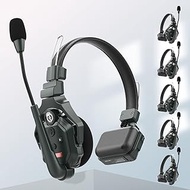 Hollyland Solidcom C1 Full-Duplex 6 Users Wireless Headset Intercom System 1100ft Single Ear Headset Headphone Microphone with 12 Batteries &amp; Replaceable Earpads