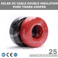 Solar Cable 2.5/4/6mm²  PV Photovoltaic Cable Tinned Copper Double Insulation