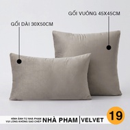 Gối Sofa Trang Trí VELVET PHAM Vải Nhung (45x45cm) và (30x50cm)
