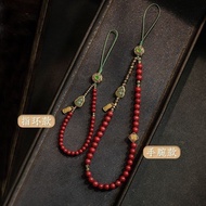 Zhushi Daji Mobile Phone Chain Cinnabar Mobile Phone Pendant Pendant Female Beaded Mobile Phone Lany
