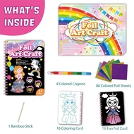 Magic art Painting Book Children Cartoon diy Set foil art Coloring Coil Book Magic art Sticker Book