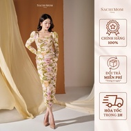 SACHIMOM Gown DRESS - GUMMY DRESS Slim Patterned Gown