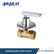 BALCO Stopcock Stop Cock | Concealed / Chrome (1/2 inch &amp; 3/4 inch &amp; 1 inch) | Bathroom Shower Stop Cock