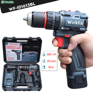 [Kèm Phụ Kiện] Máy Khoan Pin Workfix WF-ID1613BL - Bộ 2 Pin - 3 Chức Năng - Motor Không Chổi Than