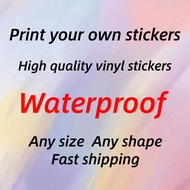 Customise Sticker Printing - Vinyl Sticker - Waterproof and Oil-proof Sticker Suitable for Catering Industry - Print Logo Label - Cheap and Fast - 1 Day Ready！