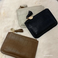 Chic Korea Dongdaemun Customized bucks leather9568 Cow Leather Crocodile Pattern Small Clutch Coin P