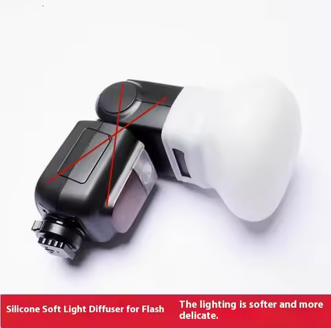 New#1Pc Silicone Flash Diffuser Bounce Dome Soft Cap For Fujifilm Yongnuo Speedlite Accessories
