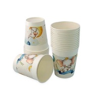 可愛小飛象圖案紙杯 210ml x25個 | Party派對用品 一次性紙杯 即棄餐具紙杯