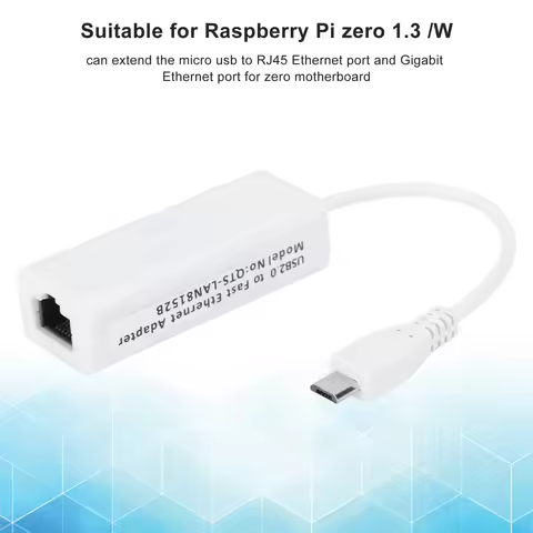 Ethernet Adapter Network Card Adapter USB to RJ45 Ethernet Port for Raspberry Pi Zero 1.3/W Motherbo