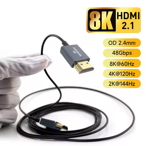 MOSHOU HDMI 2.1 Cable 8K 60Hz 4K 120Hz 48Gbps HDR10+ Mini HDMI to HDMI for PS5 Camera Monitor Projec