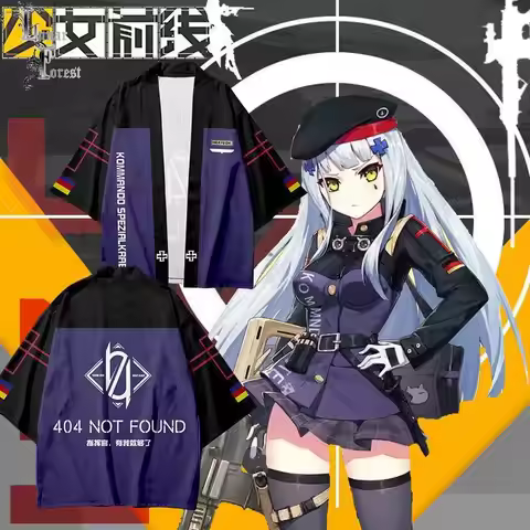 Girls Frontline HK416 Style Printing Japanese Kimono Haori Yukata Women/Men Fashion Summer Casual Co