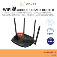 Mercusys (By TP-Link) MR80X AX3000 WiFi 6 160MHz Qualcomm MU-MIMO Gigabit Wireless WiFi Router / Acc