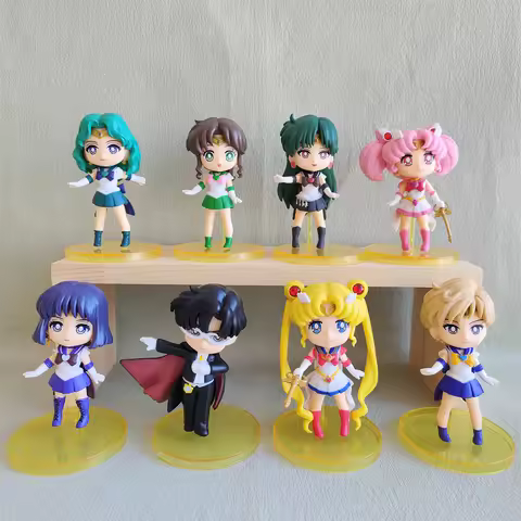 1/8pcs Hot Anime Figuarts Qposket Collection Toys Sailor Moon Cosmos Tsukino Usagi Eternal Sailor Mo