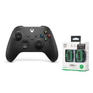 Xbox 無線控制器 + Xbox官方認證高續航充電電池組 (2入)