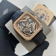 Fossil Watch Inscription Automatic Black Leather BQ2572