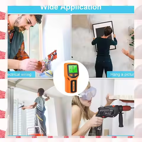 ABGN 5 In 1 Wall Scanner Stud Detector Digital Handheld Wall Detector PVC Water Pipe Metal Finder Sc