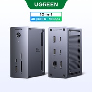 UGREEN 10-in-1 USB-C Docking Station 4K@60Hz PD100W 10Gbps Ultra-Fast Data Transfer SD/TF3.0 Compati