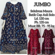 RIOZ - DASTER SEKDRESS JODHA JUMBO TERBARU BATIK CAP SOLO MUAT BB 80 - 95 KG DASTER PANJANG JUMBO T