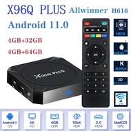 2023 Smart TV Set-Top Box X96Q Plus Android TV Box 11.0 4/64GB AllWinner H616 4K TV Box X96Q Media Player TV Receivers