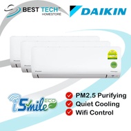 DAIKIN INVERTER SYSTEM 3 AIRCON ISMILE ECO MKM75VVMG / CTKM25VVMG X 2 + CTKM35VVMG X 1 (5 TICKS) FREE UPGRADE