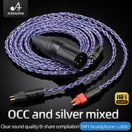 ATAUDIO HiFi Headphone Cable 8 Shares OCC 2.5/3.5/4.4/6.5mm /4pin XLR Earphone Cable For HD25 HD580 