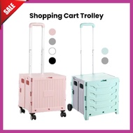 4LFoldablepCartTrolleywith/4Wheels-LargeCapacityCart,LightweightCart,EasytoCarryCart4LFoldable Shopp