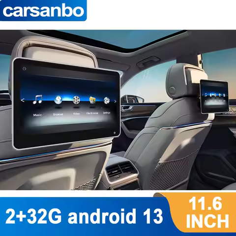 Carsanbo 11.6 Inch 2+32G Auto Touch Screen Android 13 Car Monitor Headrest Support 4K Player Support