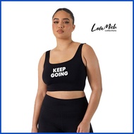 ➮ ✬ ⚖ Plus size Squareneck Croptop Black Sleeveless Sando Women tank top Clothes Lovemichcollection