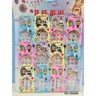 3 Set 1 Each Set of 12 Labubu Nails with Double-Sided Adhesive - Labubu Fake Nails