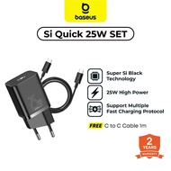 Acd* HEAD + CHARGER CABLE 25W TYPE C PD BASEUS QUICK CHARGER 25W SAMSUNG XIAOMI PAD