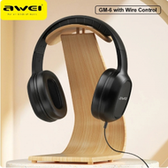 AWEI - GM-6 帶線控 遊戲耳機 電競耳機 頭戴式耳機 有線耳機 可折疊耳機 帶麥克風 with mic 耳罩式 高顏值 高質素 好音效 可調校鬆緊 超值性價比只選 3.5mm 插頭 1.2米線長