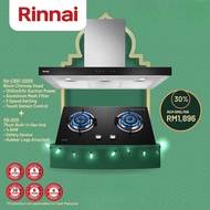 Rinnai 90cm Chimney Hood RH-C95F-SSVR + Built In Gas Hob 4.5kW RB-2HG