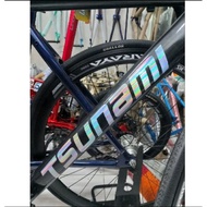 Hologram Tsunami Fixie Bike Sticker/Cutting Sticker Tsunami Hologram Free Custom Design