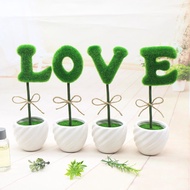 Home Decoration Artificial Green Plant Pot Living Room Bedroom Display/TV Cabinet Desk Love/Home Decoration Fake Flower