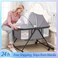 Baby Crib Liftable Baby Rocker Bassinet Bed Multifunctional Mobile Crib For Baby