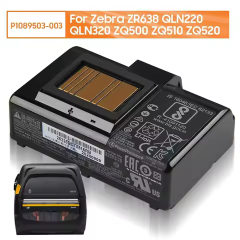 P1089503-003 P1051378 Rechargable Battery For Zebra ZR638 QLN220 QLN320 ZQ500 ZQ510 ZQ520 3400mAh
