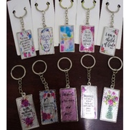 Metal Keychain Bible Verse Print