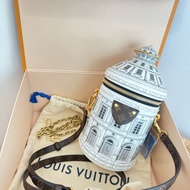 絕版真品 LV&Fornasetti聯名CANNES白色羅浮宮發財桶M59143