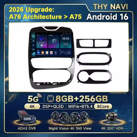 CPU A76-ASR8662 Android 16 For Renault Clio 4 BH98 KH98 2016-2019 Auto Car Radio Wireless Carplay GP