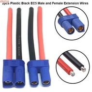 SFBSF 2pcs Extension Wires, 6 Styles Plastic EC5 Connection Wires,  EC5 Male and Female Black Emerge