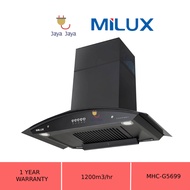 MILUX MHC-G5699 MATTE BLACK CHIMNEY HOOD MHCG5699
