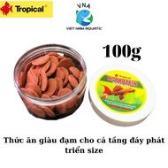Pleco Fish Food - Tropical Hi -Protein for Bottom Fish Development and Color Enhancement (100g)