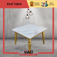 EWJ -  High Standard End Table With Marble Top Meja Makan Moden Cantik Murah